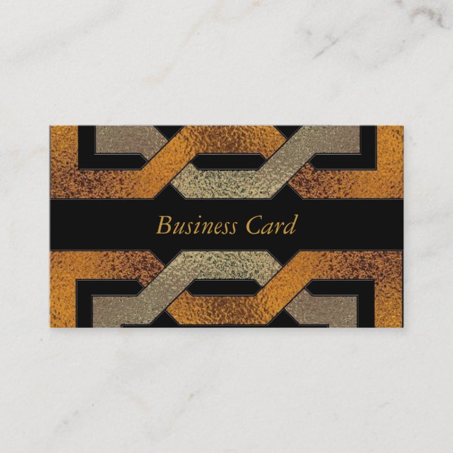 Business Card Elegant Black Bronze Glass (Front)