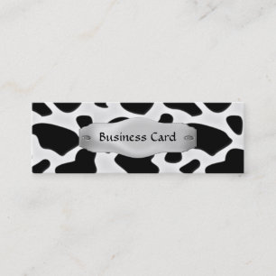 Business Card Elegant Cow Print Metal Skinny