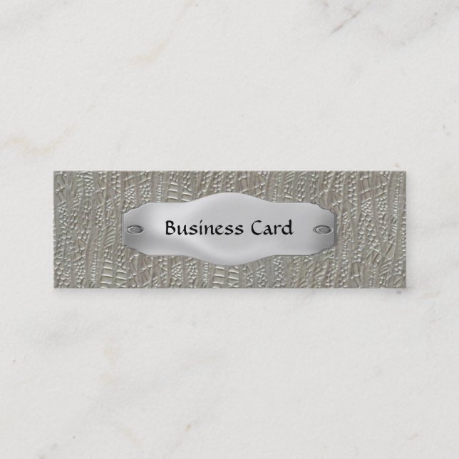 Business Card Elegant Metal on metal Skinny 4 (Front)