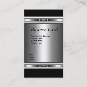 Business Card Elegant Silver Black Elite 3