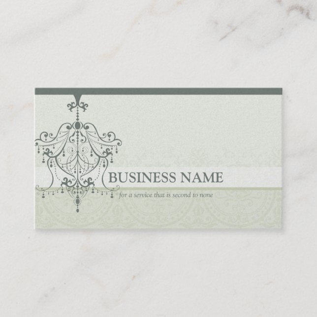 BUSINESS CARD elegant vintage chandelier (Front)
