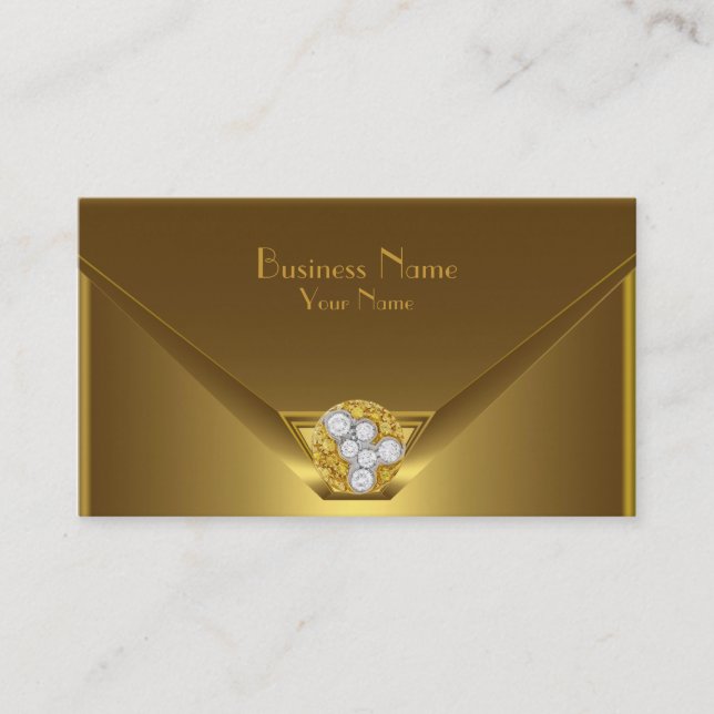 Business Card Elegant Wild Gold Black Purse (Front)