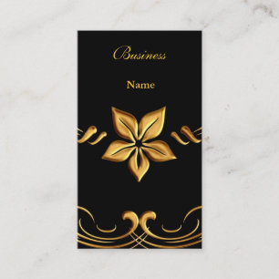 Business Card Elegant Yellow Gold Black