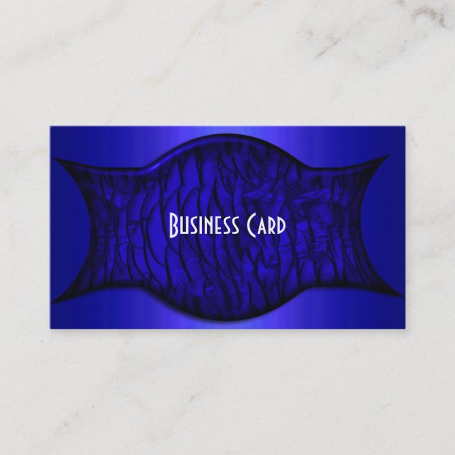 Business Card Exotic African Rich Blue (Front)