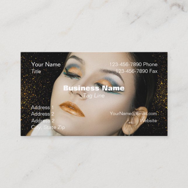  Business Card Face Make-Up Background HAMbyWG (Front)