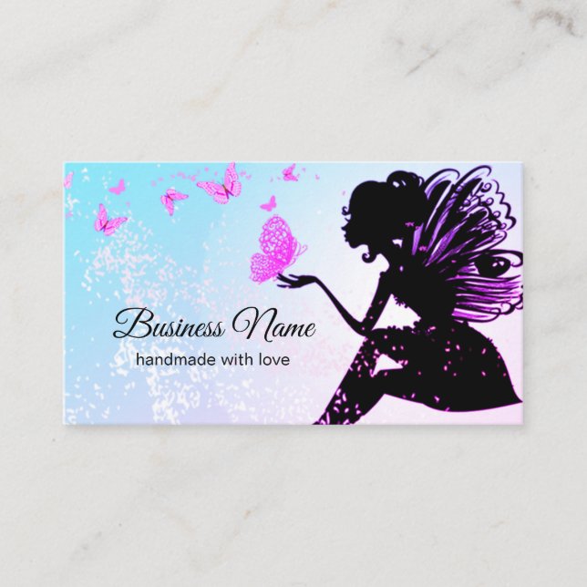 business card - fairy, butterfly, fantastic (Front)