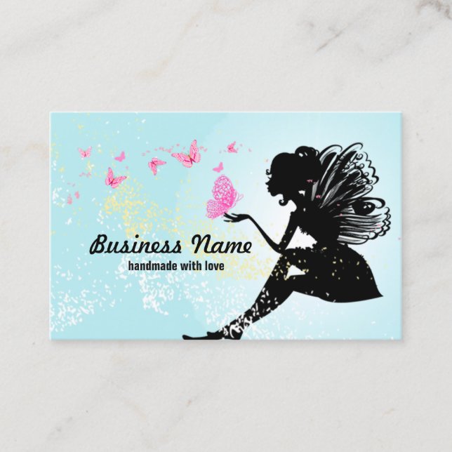 business card - fairy, butterfly, fantastic (Front)