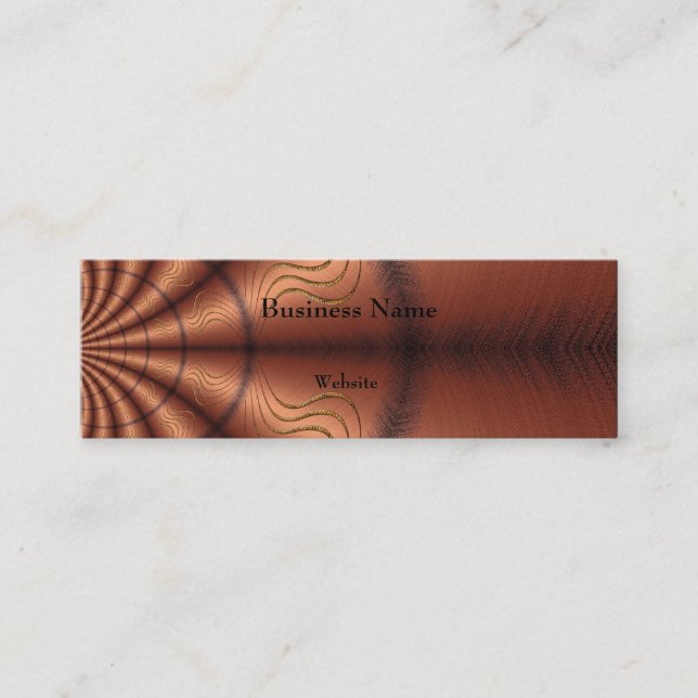 Business Card Faux Fabric Copper (Front)