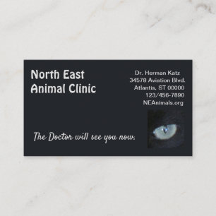 Business Card - Feline Eye on Black