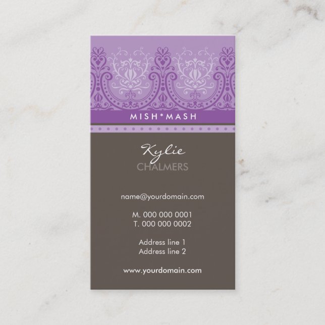 BUSINESS CARD feminine detailed (Front)
