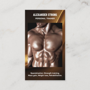 Business card fitness trainer body building gym