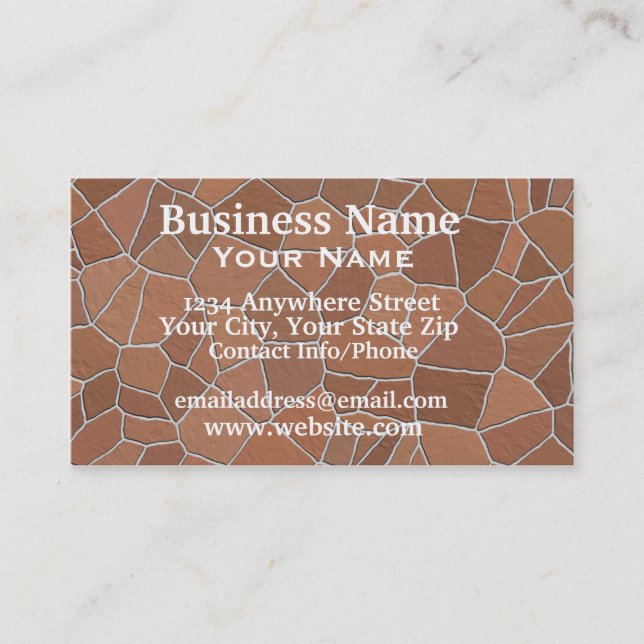 Business Card Flag Stone (Front)