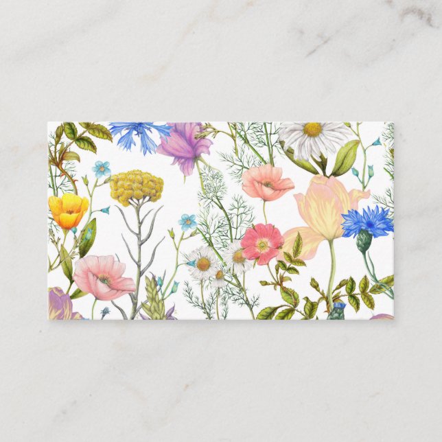 Business Card - Floral watercolor print (Front)