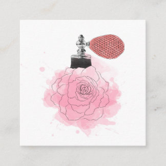 Business card Florist Pink Rose Perfume