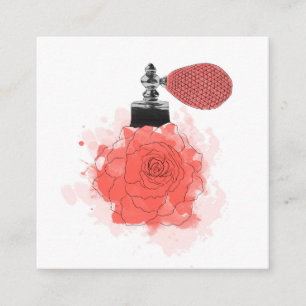 Business card Florist Red Rose Perfume
