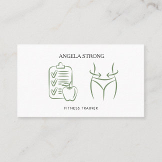 Business card for a fitness trainer or nutritionis