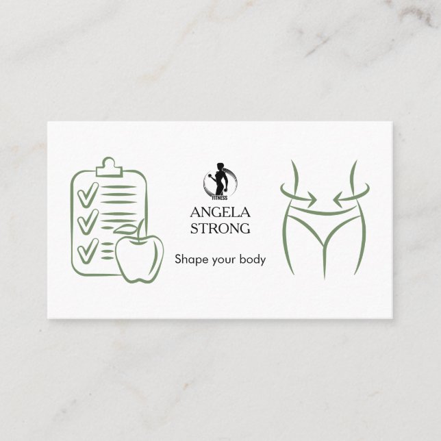 Business card for a fitness trainer or nutritionis (Front)