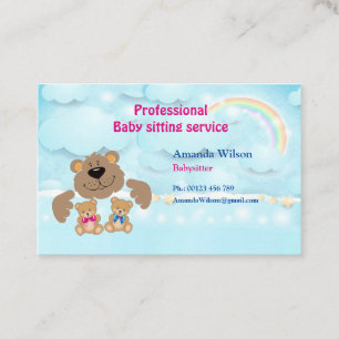Business card for babysitter & childcare