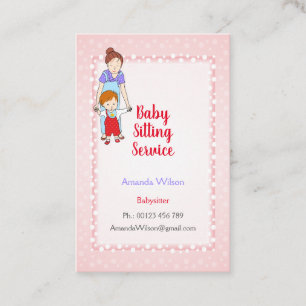 Business card for babysitter & childcare