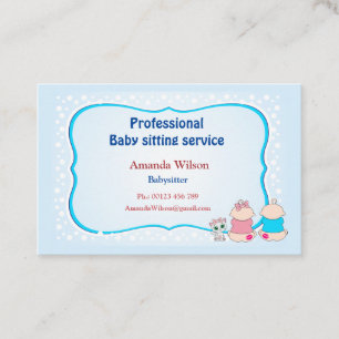 Business card  for babysitter & childcare