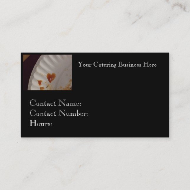 Business Card for Caterer or Restaraunt (Front)