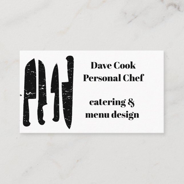 Business card for chef or catering business (Front)