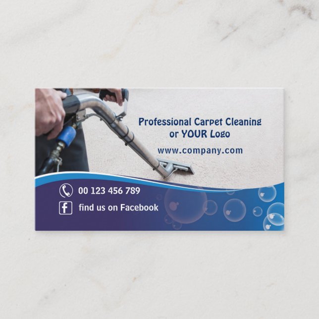 Business card for Cleaning Carpet Company (Front)