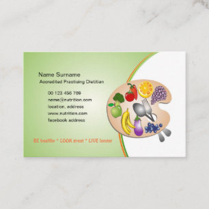Business card  for Dietician & Nutritionist