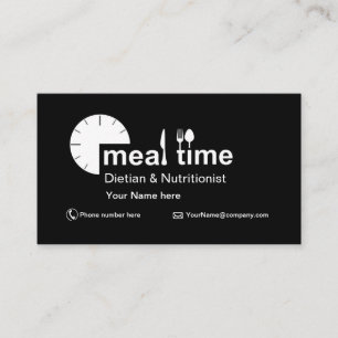 Business card for Dietician & Nutritionist