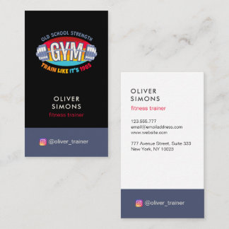 Business Card for Fitness trainer