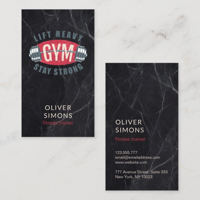 Business Card for Fitness trainer (Front/Back)