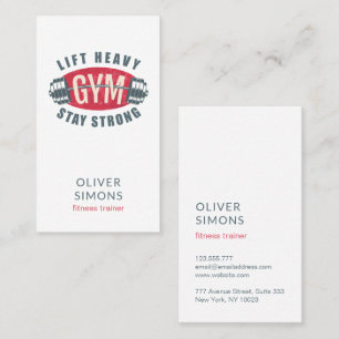 Business Card for Fitness trainer