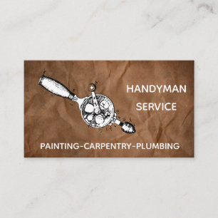 Business card for handy man or builder