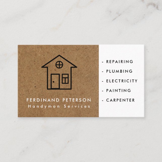 Business card for handyman home services (Front)