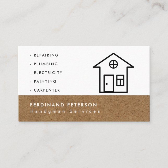 Business card for handyman home services (Front)