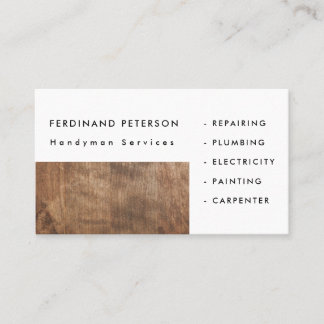 Business card for handyman home services