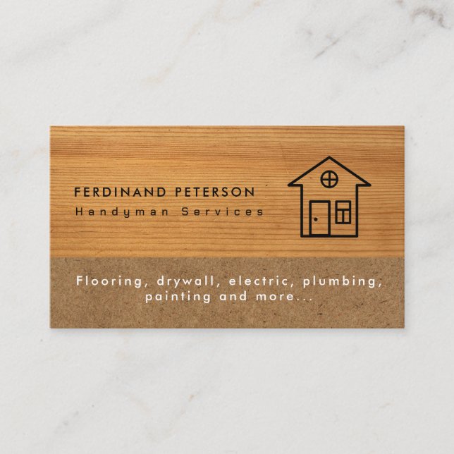 Business card for handyman home services (Front)