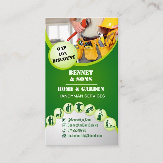 Business card for Handyman services (Front)