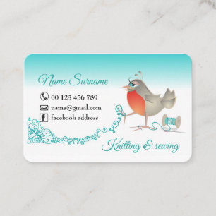 business card for knitters and crocheters. 