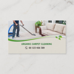 Business card for Organic Carpet Cleaners