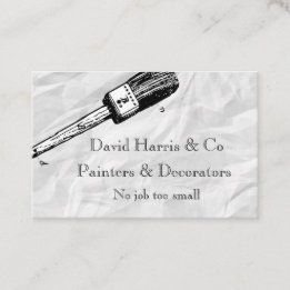 Business card for painter and decorator