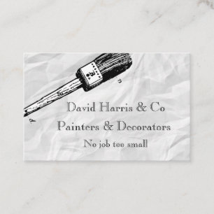Business card for painter and decorator