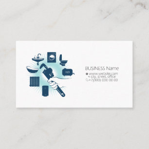 Business card for plumbing repair and service