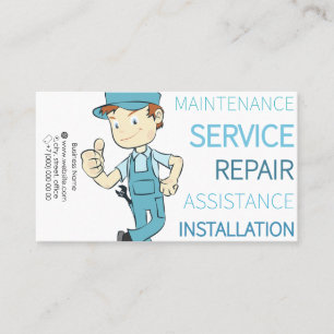Business card for plumbing work