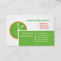 business card for Practicing Dietician