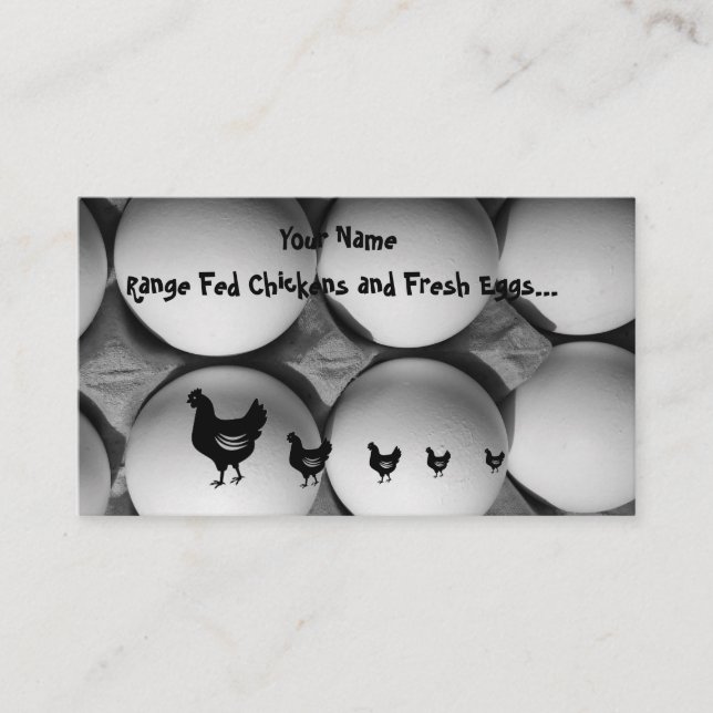 Business Card for Range Fed Chickens and Fresh Egg (Front)