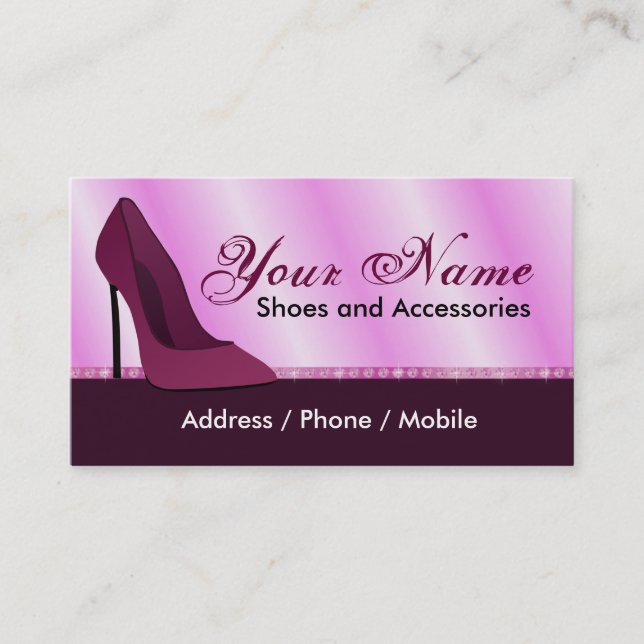 Business card for shoes store (Front)
