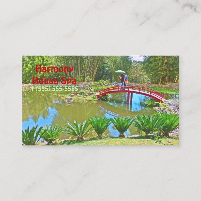 BUSINESS CARD FOR SPA AND MASSAGE THERAPY (PHOTOG) (Front)