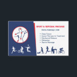 business card for SPORT & REMEDIAL MASSAGE<br><div class="desc">It is perfect for Practicing Massage Teraphist. Colours and design are standing out and make it noticeable and eyes catching. It can be one-sided or double-sided.  Customer can to customise and personalise card,  to add or remove phones,  names and other contact and information details.</div>