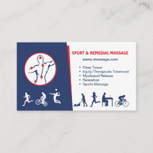 business card for SPORT & REMEDIAL MASSAGE